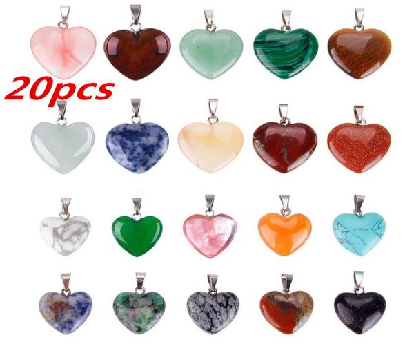20pcslots natural gem stone love heart pendant natural crystal stone heart shaped for necklace reiki healing women pendants6256134, Silver
20pcslots natural gem stone love heart pendant natural crystal stone heart shaped for necklace reiki healing women pendants6256134, Silver