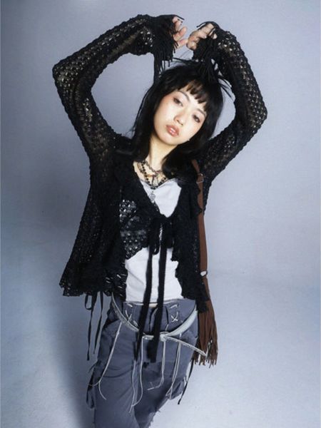 women's knits tees cyber punk vintage 2000s long sleeve cardigan hollow out lace up tassel sweater harajuku dark gothic y2k grunge clot, White
women's knits tees cyber punk vintage 2000s long sleeve cardigan hollow out lace up tassel sweater harajuku dark gothic y2k grunge clot, White