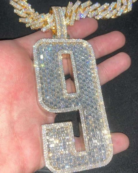 hip hop digital letter 9 pendant baguette cut vvs moissanite diamond pendant chain charm silver 925 pendant for man
hip hop digital letter 9 pendant baguette cut vvs moissanite diamond pendant chain charm silver 925 pendant for man