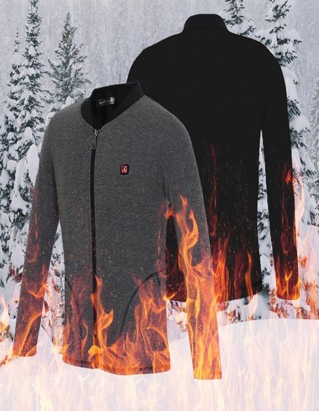 long sleeve men jacket smart usb electric heating thermal jacket men zipper underwear solid color coat chaqueta hombre gh46532658, Black;brown
long sleeve men jacket smart usb electric heating thermal jacket men zipper underwear solid color coat chaqueta hombre gh46532658, Black;brown