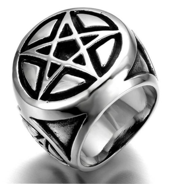 cluster rings men039s silver color pentacle pentagram star stainless steel biker ring4842260, Golden;silver
cluster rings men039s silver color pentacle pentagram star stainless steel biker ring4842260, Golden;silver