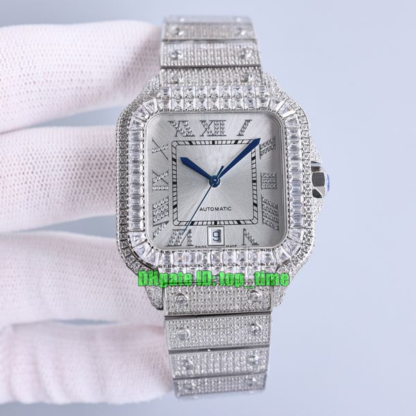 sf factory watches 40mm baguette full set diamonds miyota 8215 automatic mens watch silver dial gypsophila pave diamond bracelet gents wrist, Slivery;brown
sf factory watches 40mm baguette full set diamonds miyota 8215 automatic mens watch silver dial gypsophila pave diamond bracelet gents wrist, Slivery;brown