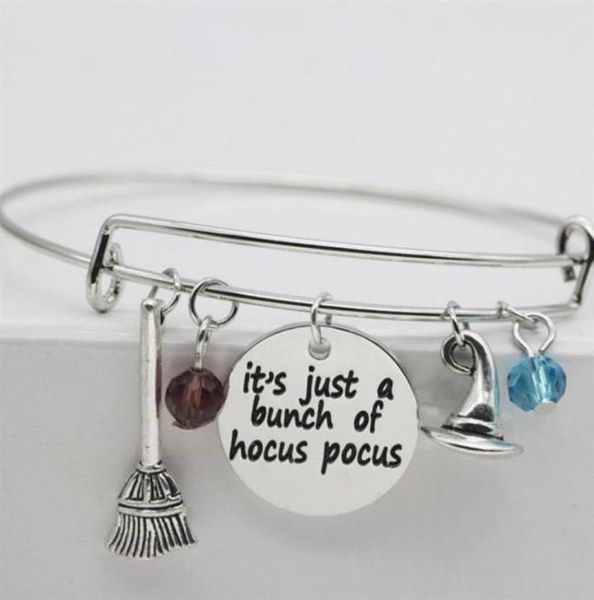 10pcs lot it039s just a bunch of hocus pocus charm pendant bangle hocus pocus inspired halloween bracelet229p49541535371545, Golden;silver
10pcs lot it039s just a bunch of hocus pocus charm pendant bangle hocus pocus inspired halloween bracelet229p49541535371545, Golden;silver