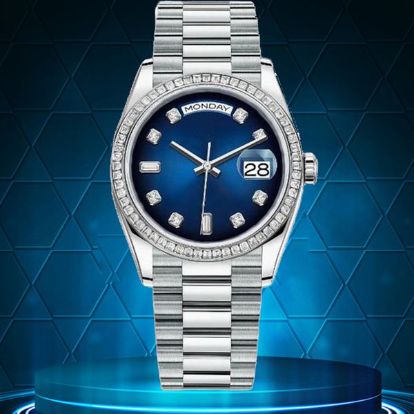 wristwatches mens automatic mechanical watches 36/41mm full stainless steel diamond bezel waterproof luminous gold watch montre de luxe luxu, Slivery;brown
wristwatches mens automatic mechanical watches 36/41mm full stainless steel diamond bezel waterproof luminous gold watch montre de luxe luxu, Slivery;brown