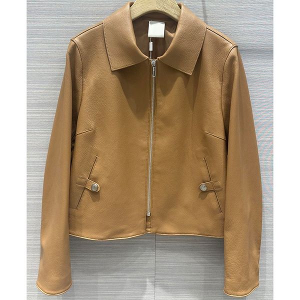 8.10 fashion temperament zipper 100% sheepskin genuine leather women's leather jacket, Black
8.10 fashion temperament zipper 100% sheepskin genuine leather women's leather jacket, Black