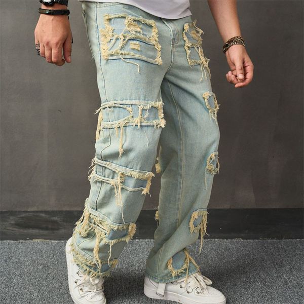 mens jeans casual loose patchwork hip hop punk style pants play skateboarding street personality youth 230809, Blue
mens jeans casual loose patchwork hip hop punk style pants play skateboarding street personality youth 230809, Blue