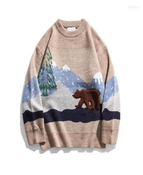 men039s sweaters snow mountain bear embroidery knitted jumper streetwear mens hip hop harajuku casual knitwear fashion knit 107253, White;black
men039s sweaters snow mountain bear embroidery knitted jumper streetwear mens hip hop harajuku casual knitwear fashion knit 107253, White;black