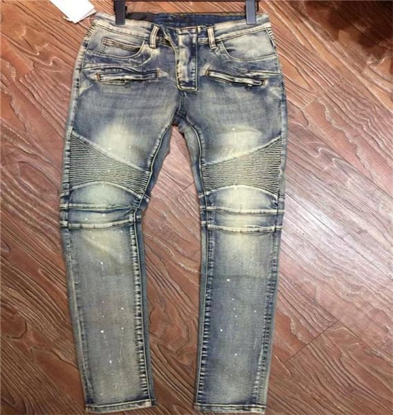 new luxury mens designer jeans slimleg jeans holes vintage ripped trousers cowboy famous brand classic designer hip hop biker dea1643334, Blue
new luxury mens designer jeans slimleg jeans holes vintage ripped trousers cowboy famous brand classic designer hip hop biker dea1643334, Blue