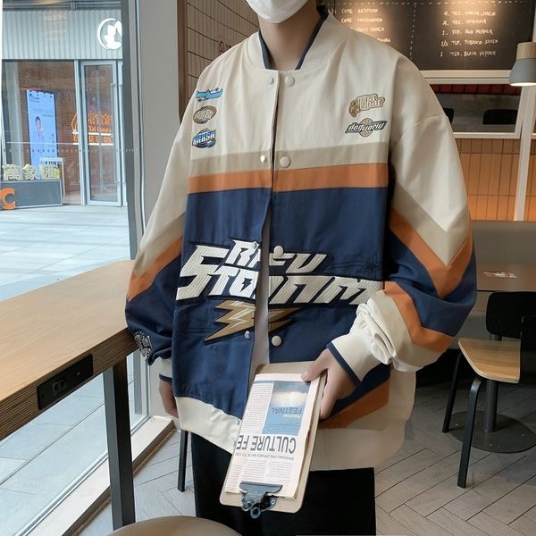 mens jackets american embroidered baseball men high street racing couple motorcycle coat retro casual patchwork varsity coats 230810, Black;brown
mens jackets american embroidered baseball men high street racing couple motorcycle coat retro casual patchwork varsity coats 230810, Black;brown