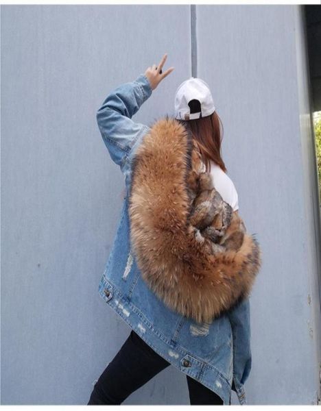ins fasion holes jeans jacket for ladies real rabbit furs liner detachable and large raccoon fur collar15462328168959, Black
ins fasion holes jeans jacket for ladies real rabbit furs liner detachable and large raccoon fur collar15462328168959, Black