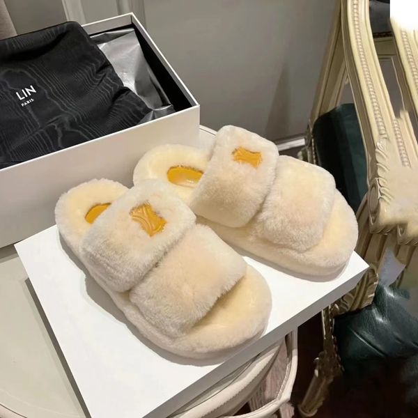 10a triumph fluffy slippers slide fuzzy womans men shoe fur platform sandal luxury designer tazz wool slides winter house teddy bear casuale, Black
10a triumph fluffy slippers slide fuzzy womans men shoe fur platform sandal luxury designer tazz wool slides winter house teddy bear casuale, Black