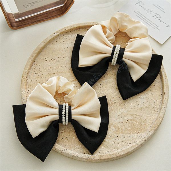 korean women big elegant satin black and white matching elastics hair band pearl scrunchies girls ponytail hold hair accessories, Slivery;white
korean women big elegant satin black and white matching elastics hair band pearl scrunchies girls ponytail hold hair accessories, Slivery;white
