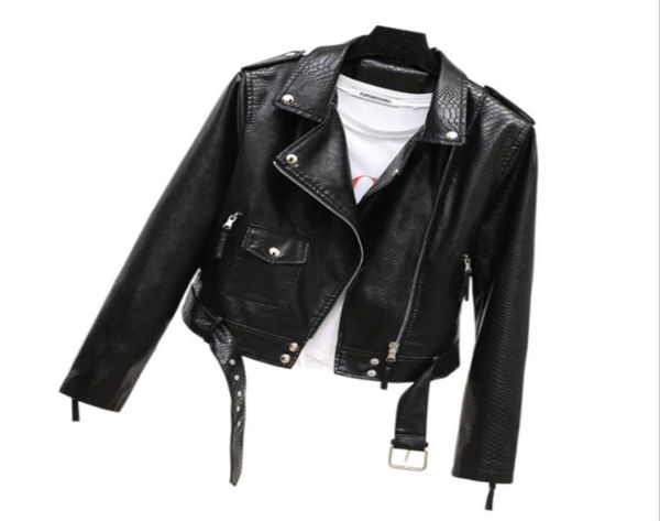 fashion womens spring and autumn black faux leather jacket zipper snake print coat lapel collar motorcycle jacket with belt pants6126047, Black;brown
fashion womens spring and autumn black faux leather jacket zipper snake print coat lapel collar motorcycle jacket with belt pants6126047, Black;brown