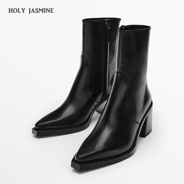 boots 2023 high heel short elegant pointed toe office lady shoes woman genuine leather side zipper autumn winter 230810, Black
boots 2023 high heel short elegant pointed toe office lady shoes woman genuine leather side zipper autumn winter 230810, Black