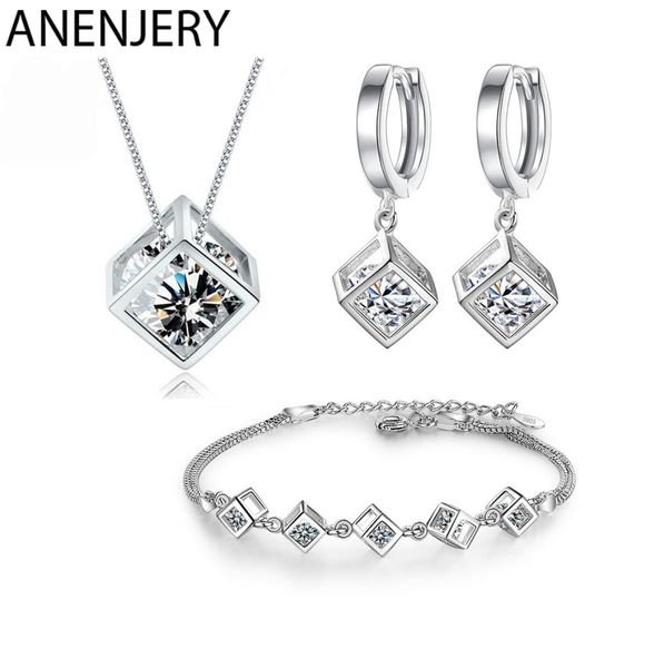 5 style 925 sterling silver jewelry sets zircon square cube necklaceearringsbracelet for women gift3858346, Black
5 style 925 sterling silver jewelry sets zircon square cube necklaceearringsbracelet for women gift3858346, Black