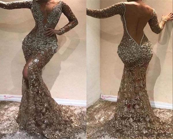 2020 sparkly mermaid evening dresses sheer neck long sleeves sequins crystal beaded split formal evening gowns red carpet par1987665, Black;red
2020 sparkly mermaid evening dresses sheer neck long sleeves sequins crystal beaded split formal evening gowns red carpet par1987665, Black;red