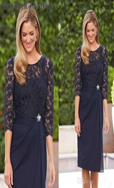 navy blue lace short mother of the bride dresses 2019 new knee length sheath 34 long sleeve chiffon wedding party gowns m0627543118846448, Black;red
navy blue lace short mother of the bride dresses 2019 new knee length sheath 34 long sleeve chiffon wedding party gowns m0627543118846448, Black;red