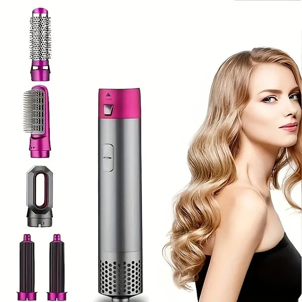 professional 5-in-1 hair dryer and comb set for wet and dry hair - includes curling iron, straightener, and styling tool - perfect for home, Black
professional 5-in-1 hair dryer and comb set for wet and dry hair - includes curling iron, straightener, and styling tool - perfect for home, Black