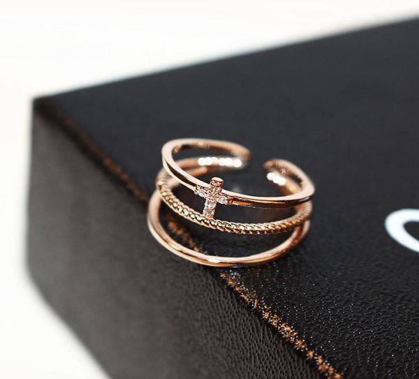 korean version of the trend punk threelayer zircon plated 18k gold female ring simple and exquisite female wild ring jewelry gift7725920, Silver
korean version of the trend punk threelayer zircon plated 18k gold female ring simple and exquisite female wild ring jewelry gift7725920, Silver