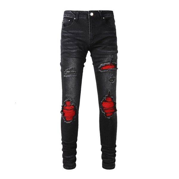 mens jeans arrival aged black streetwear distressed skinny stretch destroyed holes red bandana ribs patches ripped 230809, Blue
mens jeans arrival aged black streetwear distressed skinny stretch destroyed holes red bandana ribs patches ripped 230809, Blue
