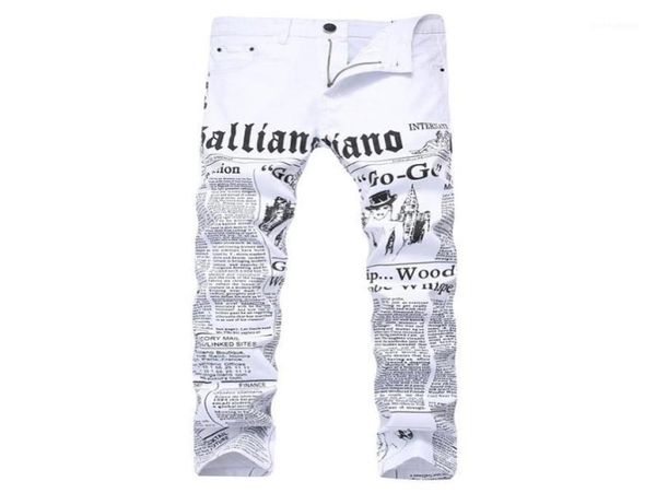 men039s jeans mens autumn denim trousers letter spaper printing casual white pants male painted skinny plus size6560647, Blue
men039s jeans mens autumn denim trousers letter spaper printing casual white pants male painted skinny plus size6560647, Blue