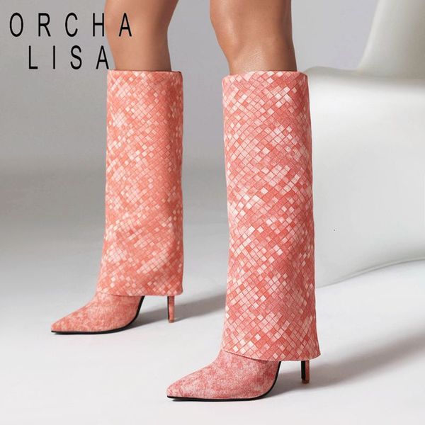 boots orcha lisa fashion women knee high pointed toe stiletto slip on plaid fabric dating female booties plus size 45 47 230810, Black
boots orcha lisa fashion women knee high pointed toe stiletto slip on plaid fabric dating female booties plus size 45 47 230810, Black