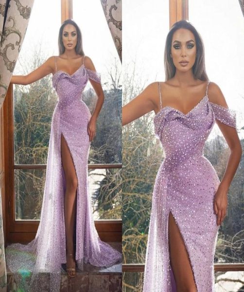 2022 lilac prom dresses long glitter spaghetti straps split side high evening gowns c03246953523, Black
2022 lilac prom dresses long glitter spaghetti straps split side high evening gowns c03246953523, Black