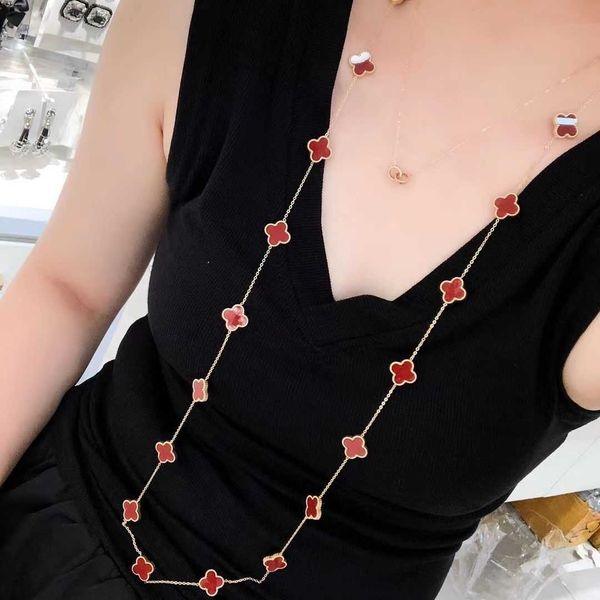 clover necklace designer titanium steel double-sided four-leaf clover long sweater necklace ins net red fashion jewelry gifts, Silver
clover necklace designer titanium steel double-sided four-leaf clover long sweater necklace ins net red fashion jewelry gifts, Silver