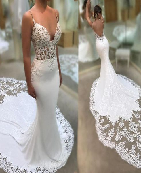 spaghetti straps mermaid wedding dresses beach backless chapel train lace applique bridal gowns vintage garden wedding gowns2360137, White
spaghetti straps mermaid wedding dresses beach backless chapel train lace applique bridal gowns vintage garden wedding gowns2360137, White