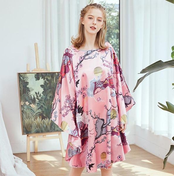 women039s sleepwear plus size ladies summer faux silk bath robe women rayon night gown round collar nightgown home wear nightwe1018935, Black;red
women039s sleepwear plus size ladies summer faux silk bath robe women rayon night gown round collar nightgown home wear nightwe1018935, Black;red