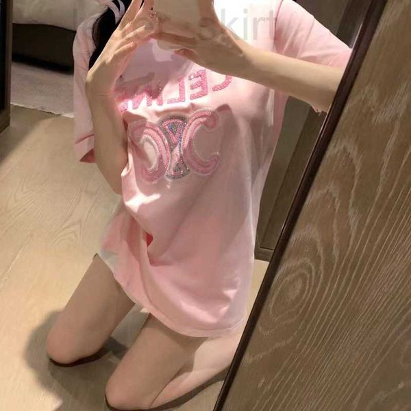 women's t-shirt designer 23 spring/summer new sweet style sequin embroidery triumphal arch contrast color casual loose fit age reducing, White
women's t-shirt designer 23 spring/summer new sweet style sequin embroidery triumphal arch contrast color casual loose fit age reducing, White
