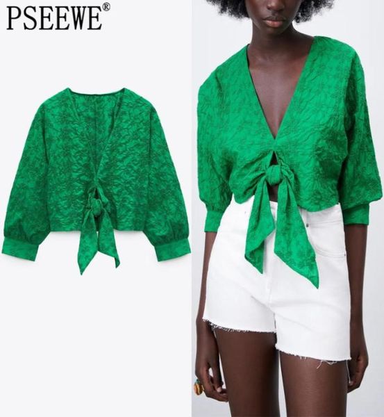 green crop women blouse vintage embroidered knot puff half sleeve summer woman blouses fashion short 2105133710187, White
green crop women blouse vintage embroidered knot puff half sleeve summer woman blouses fashion short 2105133710187, White