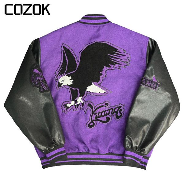 mens jackets hip hop baseball men eagle letter embroidery patchwork loose autumn varsity jacket purple high street original coats 230810, Black;brown
mens jackets hip hop baseball men eagle letter embroidery patchwork loose autumn varsity jacket purple high street original coats 230810, Black;brown