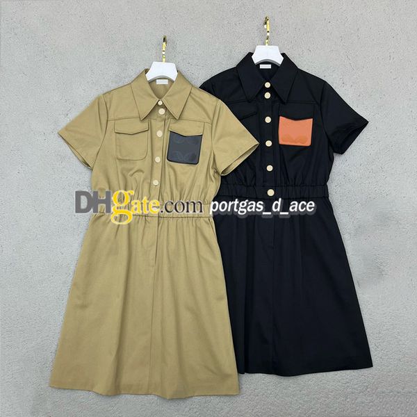 causal women dress short sleeve lapel midi dresses autumn spring lady bust leather design skirt dress, Black
causal women dress short sleeve lapel midi dresses autumn spring lady bust leather design skirt dress, Black