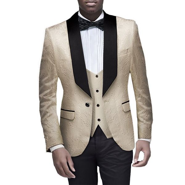 men's suits blazers beige jacquard male satin shawl lapel blazer trousers 3pcsjacketvestpantsdinner party wear for men wedding clothing, White;black
men's suits blazers beige jacquard male satin shawl lapel blazer trousers 3pcsjacketvestpantsdinner party wear for men wedding clothing, White;black