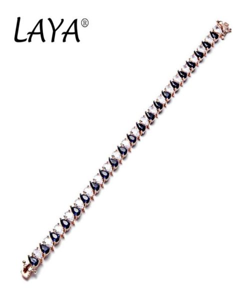 laya tennis bracelet for women 925 sterling silver rose gold inlaid synthetic blue crystal wedding original modern luxury jewelry29519232, Golden;silver
laya tennis bracelet for women 925 sterling silver rose gold inlaid synthetic blue crystal wedding original modern luxury jewelry29519232, Golden;silver