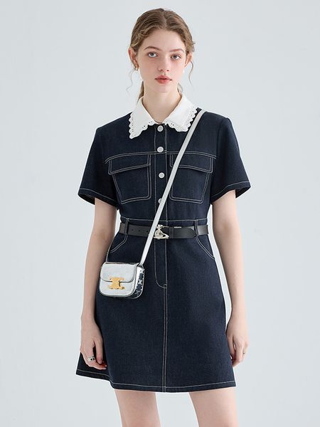 urban dresses woman short sleeve denim dress blue vintage fashion lapel solid pockets casual jean mini female summer clothes 2023 230810, White;black
urban dresses woman short sleeve denim dress blue vintage fashion lapel solid pockets casual jean mini female summer clothes 2023 230810, White;black