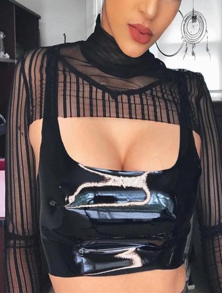 fashion summer pu leather backless tank women black cropped women workout bra4150289, White
fashion summer pu leather backless tank women black cropped women workout bra4150289, White