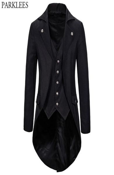 gothic victorian tailcoat jacket men steampunk medieval cosplay costume male pirate viking renaissance formal tuxedo coats 2xl y201742354, White;black
gothic victorian tailcoat jacket men steampunk medieval cosplay costume male pirate viking renaissance formal tuxedo coats 2xl y201742354, White;black
