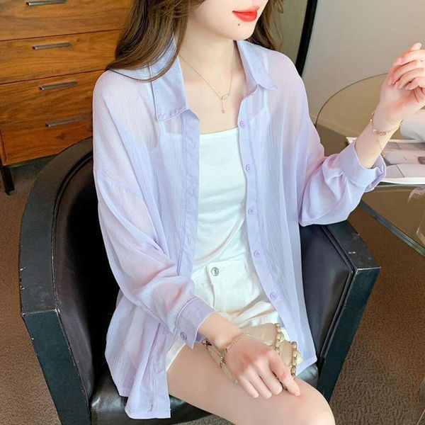 summer shirt chiffon sunscreen long sleeved cardigan womens loose light breathable blouse, White
summer shirt chiffon sunscreen long sleeved cardigan womens loose light breathable blouse, White