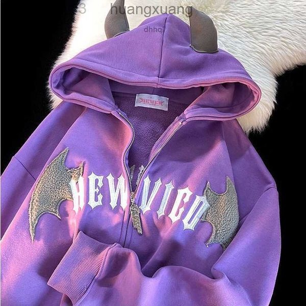 men's hoodies sweatshirts hip hop dark bat wing devil horn gothic zip up hoodie jacket men women oversized sweatshirt kawaii clothes ha, Black
men's hoodies sweatshirts hip hop dark bat wing devil horn gothic zip up hoodie jacket men women oversized sweatshirt kawaii clothes ha, Black