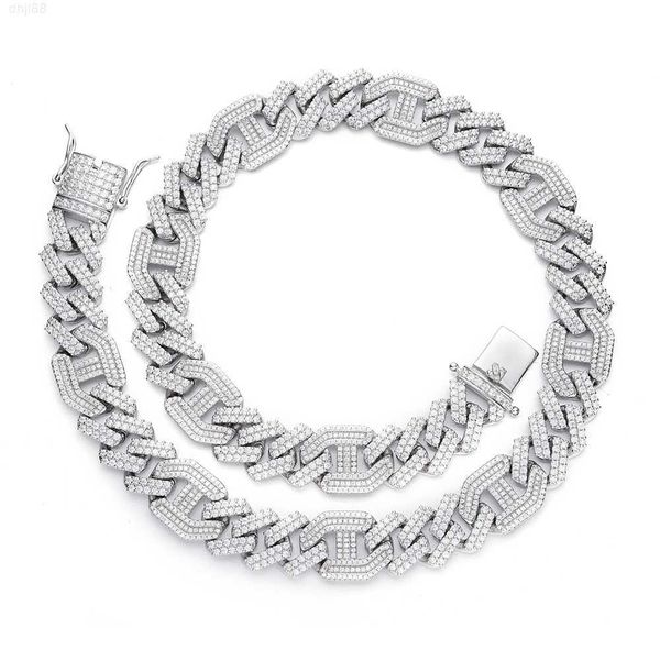new design vvs d moissanite men necklace fully iced out diamonds 10k gold cuban link chain, Silver
new design vvs d moissanite men necklace fully iced out diamonds 10k gold cuban link chain, Silver