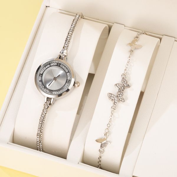 other watches 2pcs set reloj mujer brand luxury bracelet watch women ladies fashion wristwatch for gift 230809, Slivery;black
other watches 2pcs set reloj mujer brand luxury bracelet watch women ladies fashion wristwatch for gift 230809, Slivery;black