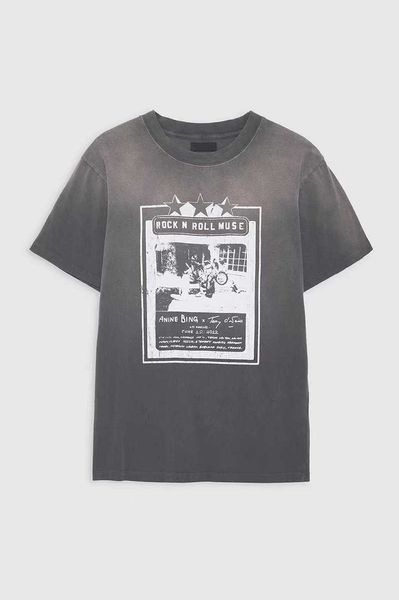 anines bing 23 ab star motorcycle print wash stir fry dye spray monkey short sleeve t-shirt, White
anines bing 23 ab star motorcycle print wash stir fry dye spray monkey short sleeve t-shirt, White