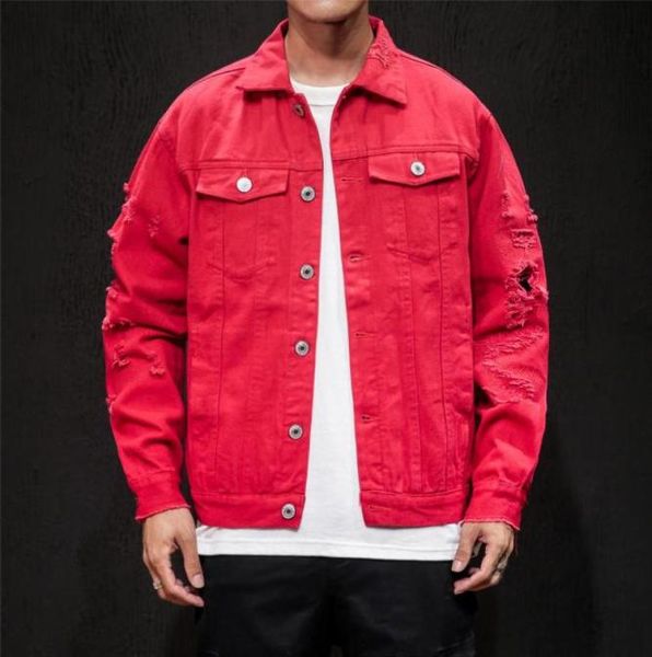 autumn hole denim jacket men ripped cowboy jeans bomber jackets coat male slim fit solid casual coats cotton red plus size 5xl8247464, Black;brown
autumn hole denim jacket men ripped cowboy jeans bomber jackets coat male slim fit solid casual coats cotton red plus size 5xl8247464, Black;brown