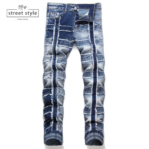mens jeans distressed effect patchwork y2k men vintage punk hiphop denim pants streetwear rock harajuku jean light luxury 230809, Blue
mens jeans distressed effect patchwork y2k men vintage punk hiphop denim pants streetwear rock harajuku jean light luxury 230809, Blue