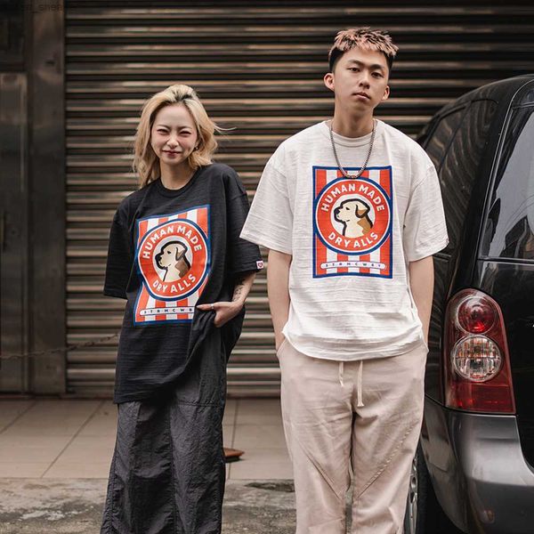 new human made harajuku cartoon slub cotton t-shirt casual vintage oversized tees for men women streetwear, White;black
new human made harajuku cartoon slub cotton t-shirt casual vintage oversized tees for men women streetwear, White;black