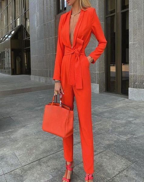 women039s two piece pants women039s fashion solid color tie deep v casual jumpsuit femmel autumn long sleeve office lad8945384, White
women039s two piece pants women039s fashion solid color tie deep v casual jumpsuit femmel autumn long sleeve office lad8945384, White