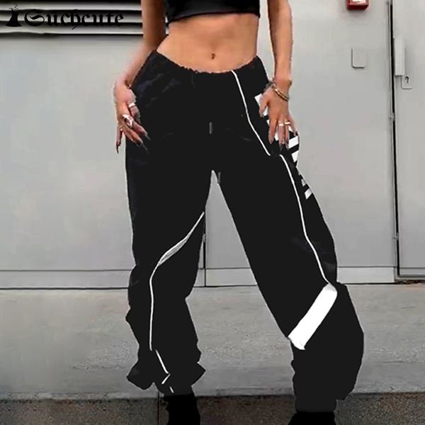 womens pants capris suchcute contrast printed goth streetwear baggy women lace up low rise striped stitch pockets techwear wide leg cool 230, Black;white
womens pants capris suchcute contrast printed goth streetwear baggy women lace up low rise striped stitch pockets techwear wide leg cool 230, Black;white
