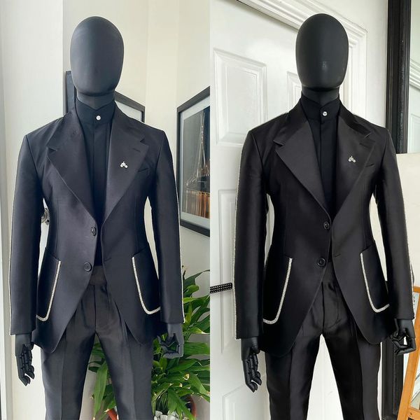 fashion men luxury wedding suits notched lapel groom wear 2 pcs formal set slim fit blazers with pants custom made, Black;gray
fashion men luxury wedding suits notched lapel groom wear 2 pcs formal set slim fit blazers with pants custom made, Black;gray